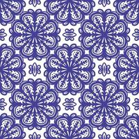 Retro geometric pattern in repeat. Fabric print. Damask style Seamless pattern background, mosaic ornament, vintage style. Design for prints on fabrics photo