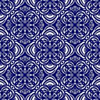 Retro geometric pattern in repeat. Fabric print. Damask style Seamless pattern background, mosaic ornament, vintage style. Design for prints on fabrics photo