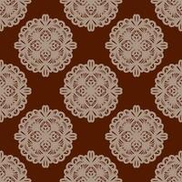 Retro geometric pattern in repeat. Fabric print. Damask style Seamless pattern background, mosaic ornament, vintage style. Design for prints on fabrics photo