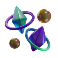 abstrait forme verre 8 3d illustration png