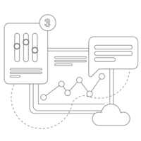 attività commerciale impostato schema 2d illustrazione png