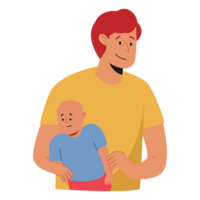 Carry You Fathers Day Color 2D Illustrations png