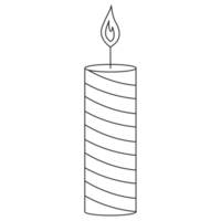 Candle Memorial Day Outline 2D Illustrations png