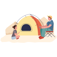 camping utomhus- äventyr Färg 2d illustrationer png