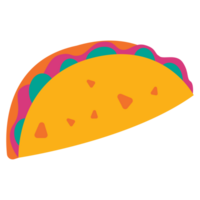 Taco Cinco De Mayo Color 2D Illustrations png