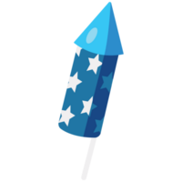 Blue Firework Memorial Day Color 2D Illustrations png