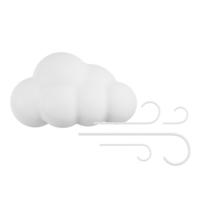 wolk met wind weer 3d illustratie png