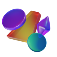 Abstract Shape Glass 2 3D Illustration png