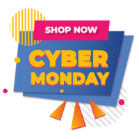 Cyber Monday Geometric  Color 2D Illustration png