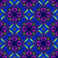 Retro geometric pattern in repeat. Fabric print. Damask style Seamless pattern background, mosaic ornament, vintage style. Design for prints on fabrics photo