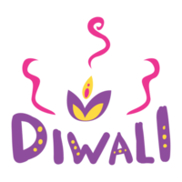 greating 2 Diwali etichetta colore 2d illustrazione png