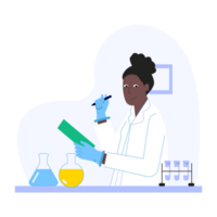 Note Scientist 2D Color Illustrations png