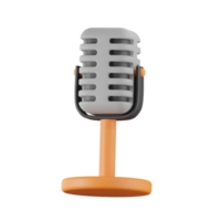 Mic Music Studio 3D Illustrations png