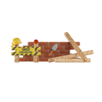 debajo construcción 3d ilustraciones png