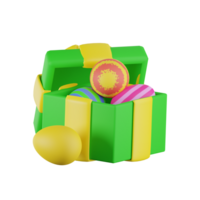 regalo huevo Pascua de Resurrección 3d ilustraciones png