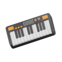 piano tangentbord musik studio 3d illustrationer png