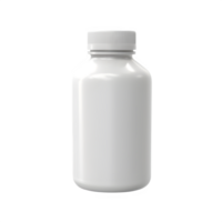 set of white bottle isolated on transparent background ,generative ai png