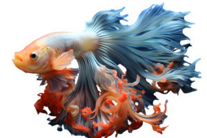 betta fish isolated ,Siamese fighting fish isolated on transparent background ,generative ai png