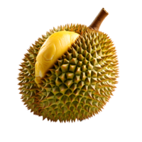 durian fruit isolé sur transparent Contexte ,réaliste illustration durian png ,génératif ai