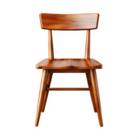 wooden chair furniture isolated on transparent background ,wooden chair isolated clip art ,generative ai png