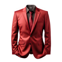 red tuxedo suit mockup on transparent background ,tuxedo isolated cut out ,generative ai png