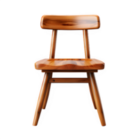 wooden chair furniture isolated on transparent background ,wooden chair isolated clip art ,generative ai png