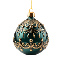 Christmas ball hanging decoration isolated on transparent background ,ornament ball ,generative ai png