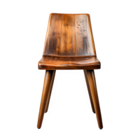 wooden chair furniture isolated on transparent background ,wooden chair isolated clip art ,generative ai png