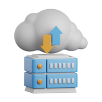 3d Rendern groß Daten isoliert nützlich zum Wolke, Netzwerk, rechnen, Technologie, Datenbank, Server und Verbindung Design Element png