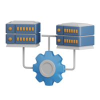 3d renderen gegevens geïntegreerde geïsoleerd nuttig voor wolk, netwerk, computergebruik, technologie, databank, server en verbinding ontwerp element png