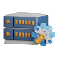 3d rendering server maintenance isolated useful for cloud, network, computing, technology, database, server and connection design element png