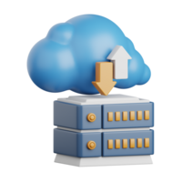 3d Renderização grande dados isolado útil para nuvem, rede, Informática, tecnologia, base de dados, servidor e conexão Projeto elemento png