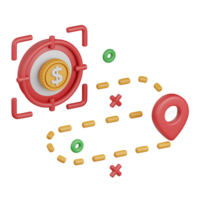 3d rendering plan isolated useful for business, analytics, web, money and finance design element png