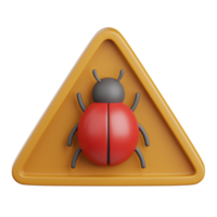 3d rendering bug isolated useful for technology, programming, development, coding, software, app, computing, server and connection design element png