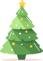 Hand Drawn christmas tree in flat style png