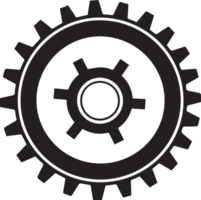 Mechaniker oder Ingenieur Logo im eben Linie Kunst Stil png