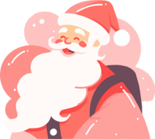 mão desenhado feliz santa personagem dentro plano estilo png