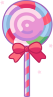 Hand Drawn christmas candy in flat style png