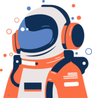 Hand Drawn astronaut in flat style png