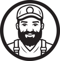 mecánico o ingeniero logo en plano línea Arte estilo png