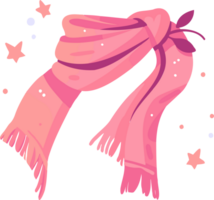 Hand Drawn christmas scarf in flat style png