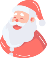 mano dibujado contento Papa Noel personaje en plano estilo png