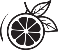 limón logo en plano línea Arte estilo png