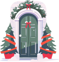 Hand gezeichnet Weihnachten Tür im eben Stil png