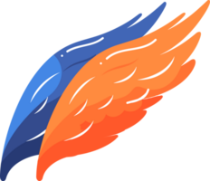 wings logo in flat style png