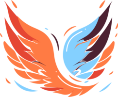 wings logo in flat style png