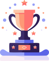 Hand Drawn trophies and victories in flat style png