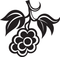 grape logo in flat line art style png