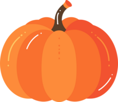 Hand Drawn thanksgiving pumpkin in flat style png