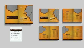 restaurante comida Servicio folleto diseño diseño modelo vector